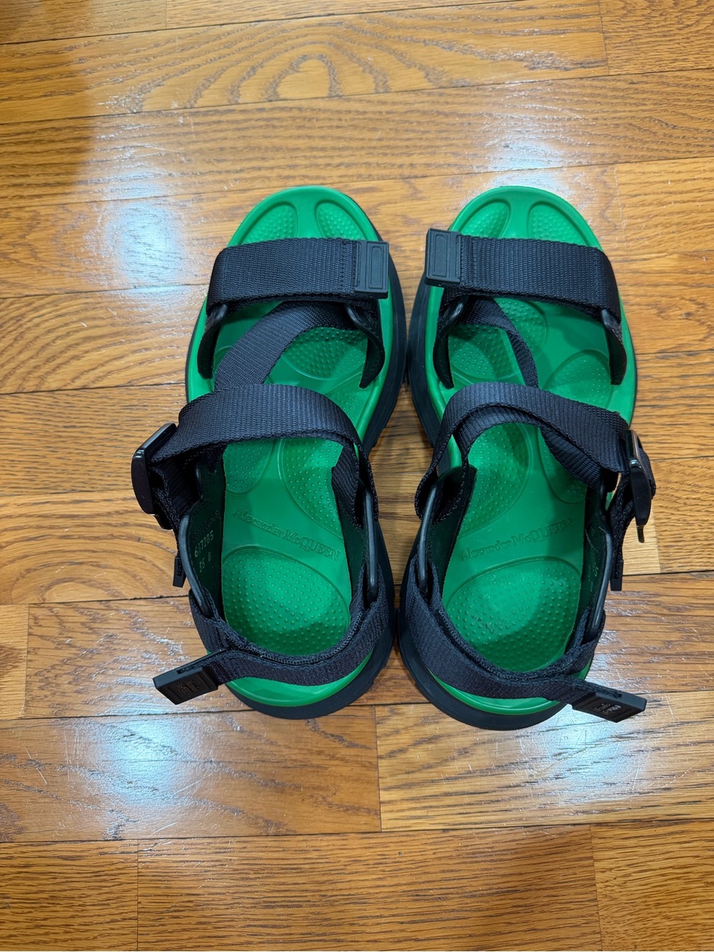 Authentic Alexandria McQueen nylon printed slingback sandals size 6